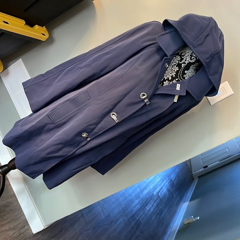 London Fog Clip Coat Blue NEW